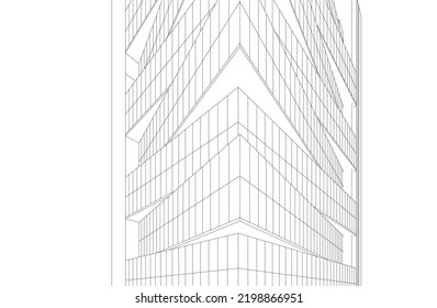 Moderne Architektur, Vektorgrafik 3D