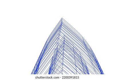 Modern architecture vector 3d illustration