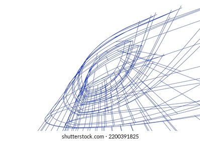 Modern architecture vector 3d illustration