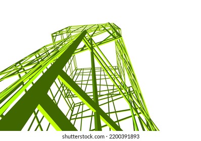 Moderne Architektur, Vektorgrafik 3D