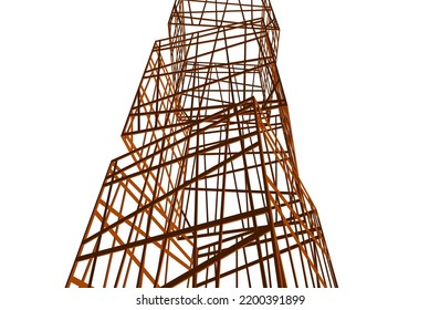 Modern architecture vector 3d illustration