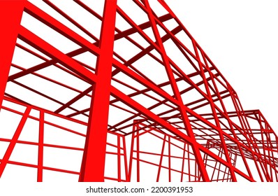 Modern architecture vector 3d illustration