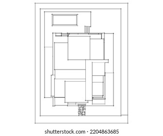 Modern architecture vector 3d illustration