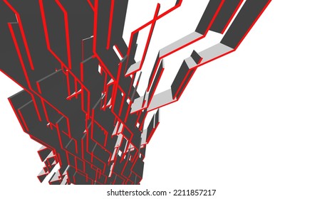 Modern architecture vector 3d illustration