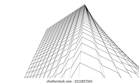 Modern architecture vector 3d illustration