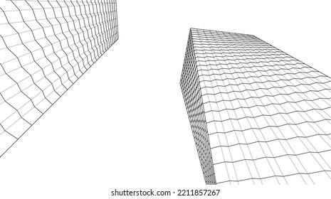 Modern architecture vector 3d illustration