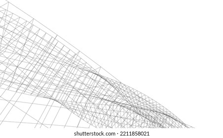 Modern architecture vector 3d illustration
