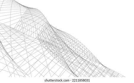 Modern architecture vector 3d illustration