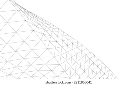 Ilustración vectorial 3d de arquitectura moderna