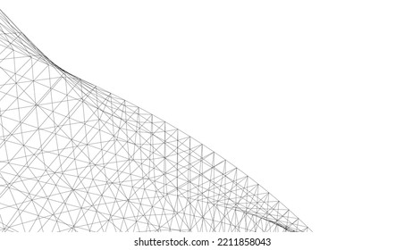 Ilustración vectorial 3d de arquitectura moderna