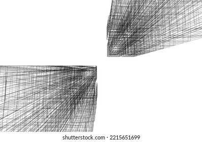 Modern architecture vector 3d illustration