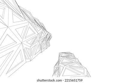 Ilustración vectorial 3d de arquitectura moderna