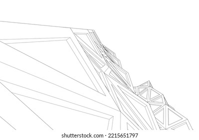 Modern architecture vector 3d illustration