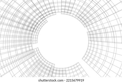 Modern architecture vector 3d illustration