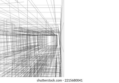 Modern architecture vector 3d illustration