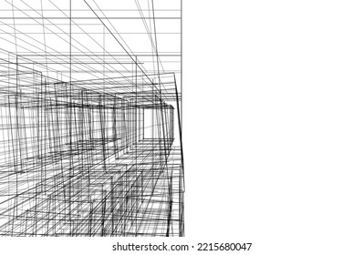 Moderne Architektur, Vektorgrafik 3D