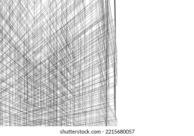 Modern architecture vector 3d illustration