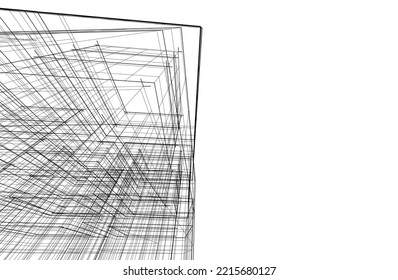 Modern architecture vector 3d illustration
