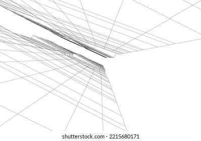 Modern architecture vector 3d illustration