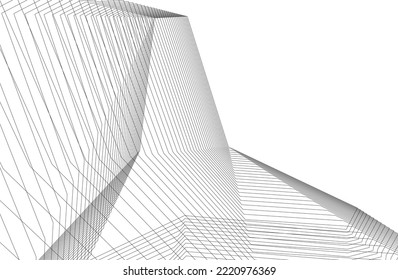 Modern architecture vector 3d illustration