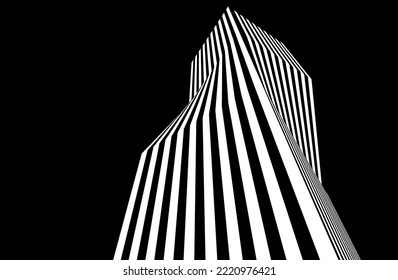 Ilustración vectorial 3d de arquitectura moderna