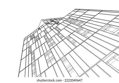 Modern architecture vector 3d illustration