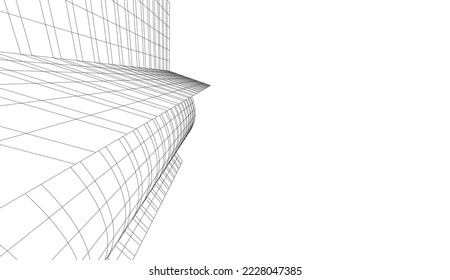Modern architecture vector 3d illustration