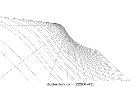 Modern architecture vector 3d illustration