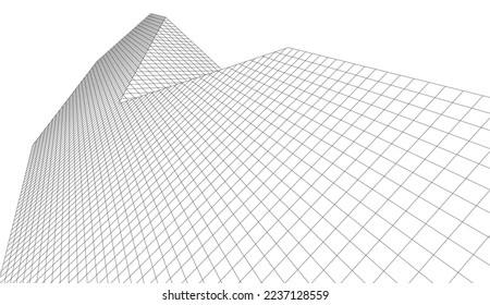 Modern architecture vector 3d illustration