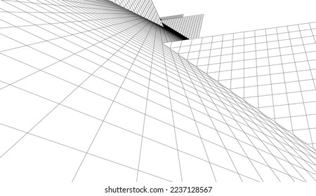 Modern architecture vector 3d illustration