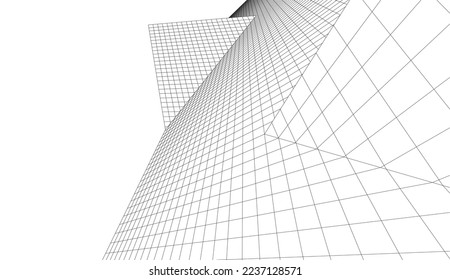 Modern architecture vector 3d illustration