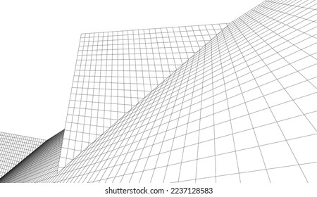 Modern architecture vector 3d illustration