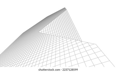 Modern architecture vector 3d illustration