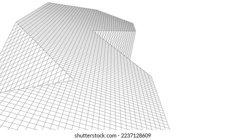 Modern architecture vector 3d illustration