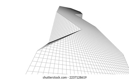 Modern architecture vector 3d illustration
