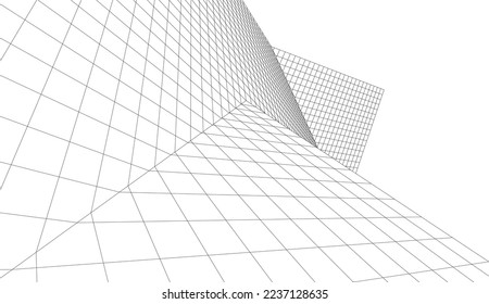 Modern architecture vector 3d illustration