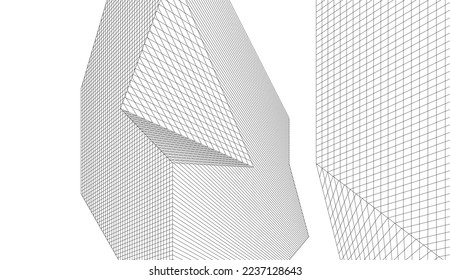 Modern architecture vector 3d illustration