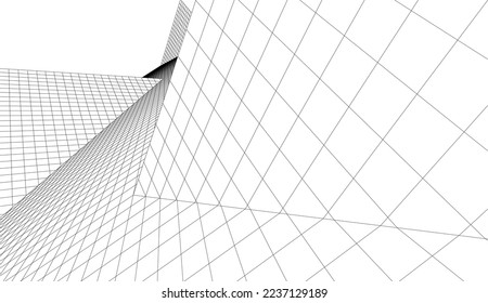 Modern architecture vector 3d illustration