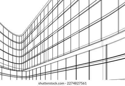Modern architecture vector 3d illustration