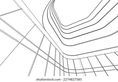 Moderne Architektur, Vektorgrafik 3D