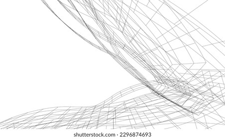 Modern architecture vector 3d illustration