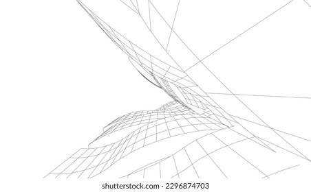 Moderne Architektur, Vektorgrafik 3D