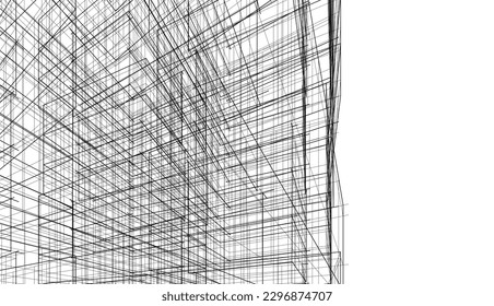 Modern architecture vector 3d illustration