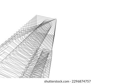 Modern architecture vector 3d illustration