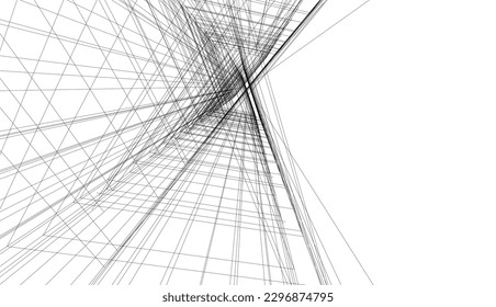 Modern architecture vector 3d illustration