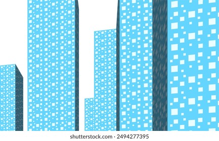 Moderne Architektur Vektorgrafik 3D Illustration  