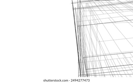 Modern architecture vector 3d illustration  