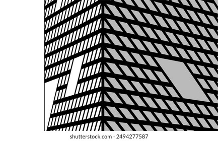 Ilustración 3d de Vector de arquitectura moderna  