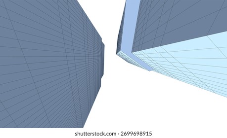 Ilustração do vetor 3d da arquitetura moderna