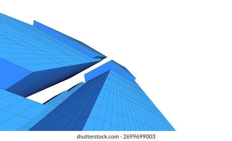 Modern architecture vector 3d illustration